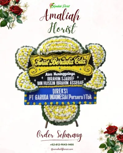 Papan Bunga Duka di Harapan Mulya