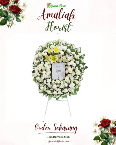 Krans Bunga Duka Cita di Harapan Mulya